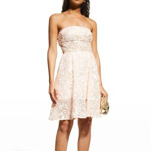SHO Strapless Lace Dress Rose Mist size 14